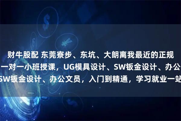 财牛股配 东莞寮步、东坑、大朗离我最近的正规电脑培训，随到随学，一对一小班授课，UG模具设计、SW钣金设计、办公文员，入门到精通，学习就业一站式服务